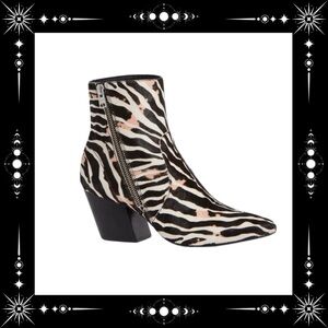 ALLSAINTS Aster zebra print ankle boots size 7